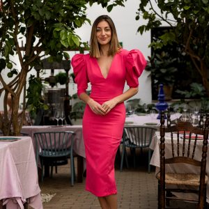 vestidos invitadas boda con mangas largas
