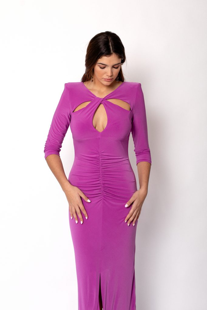 vestido invitada en tonos pastel